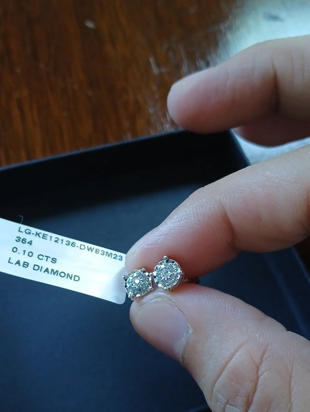 925 Lab Diamond Earrings